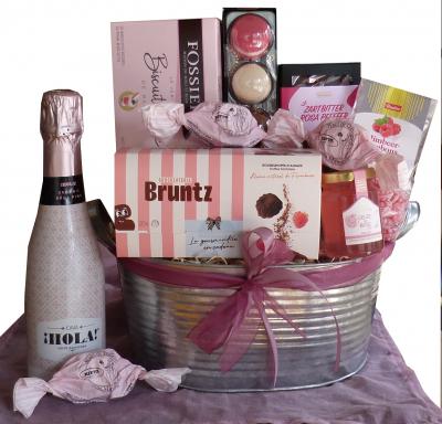 Süßer Geschenkkorb statt Blumen