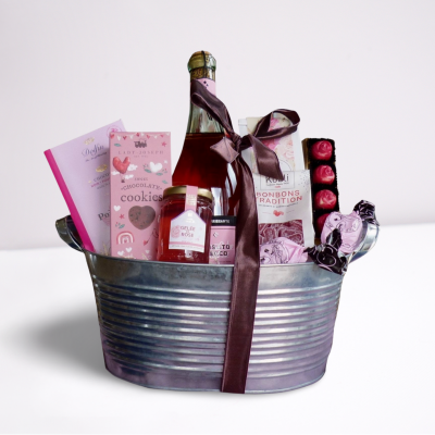 Süßer Geschenkkorb statt Blumen