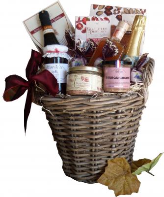 Großer Wein Geschenkkorb mit Feinkost rund um den Wein